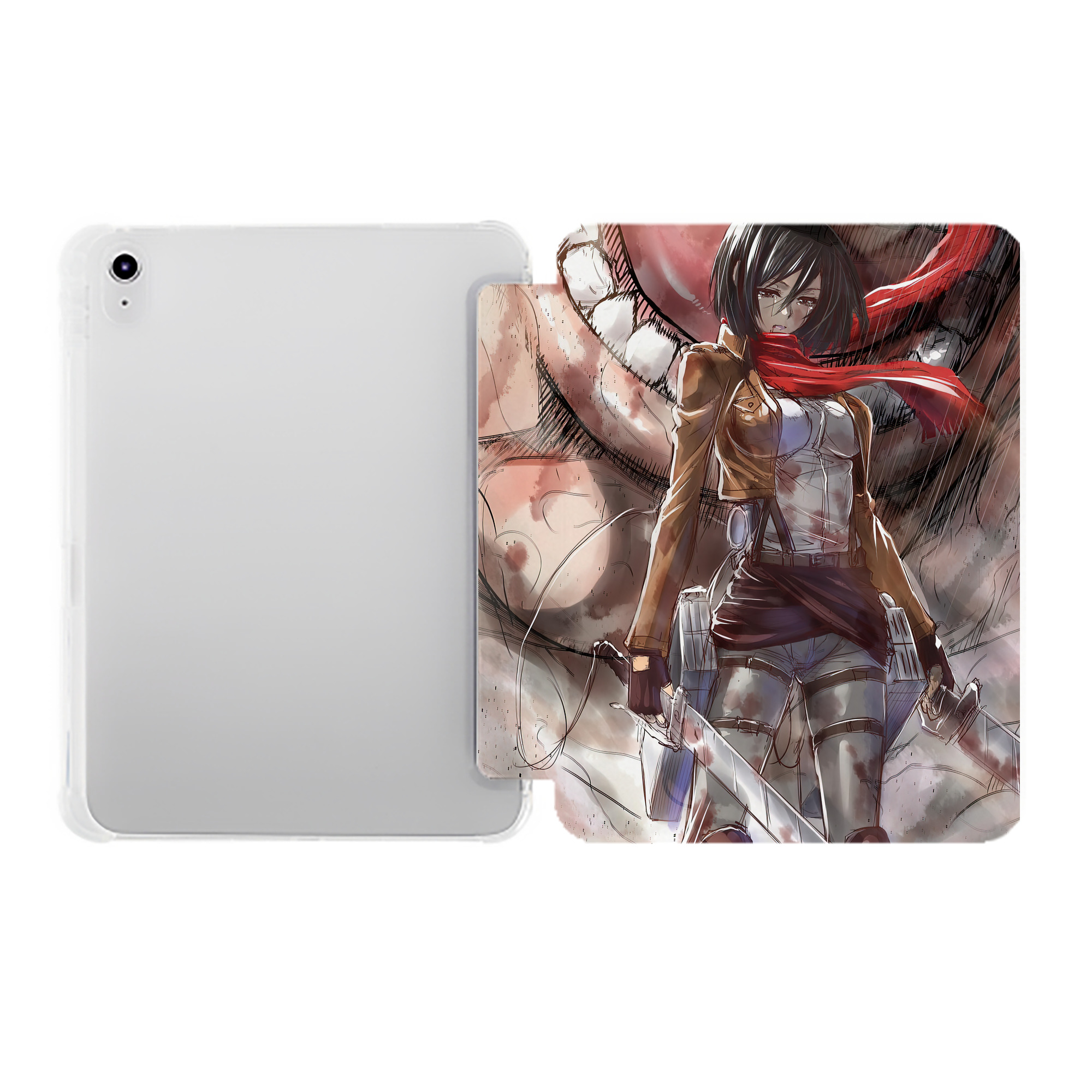 （画像用） 進撃の巨人 Attack on Titan IPad ケース ペン収納付き 三つ折りスタンド PUレザー×シリコン 対応機種9.5/10.5/10.9インチ